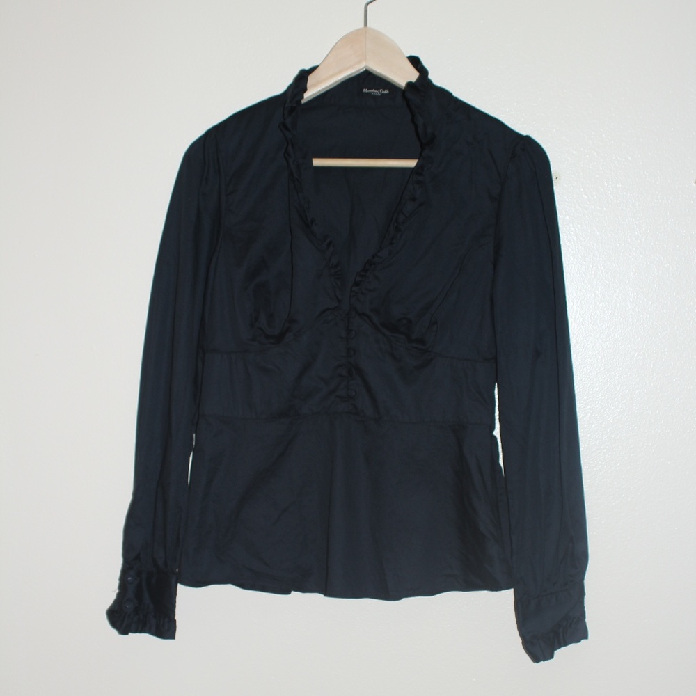 5/$25 🛍 Massimo Dutti Black Long sleeve Blouse